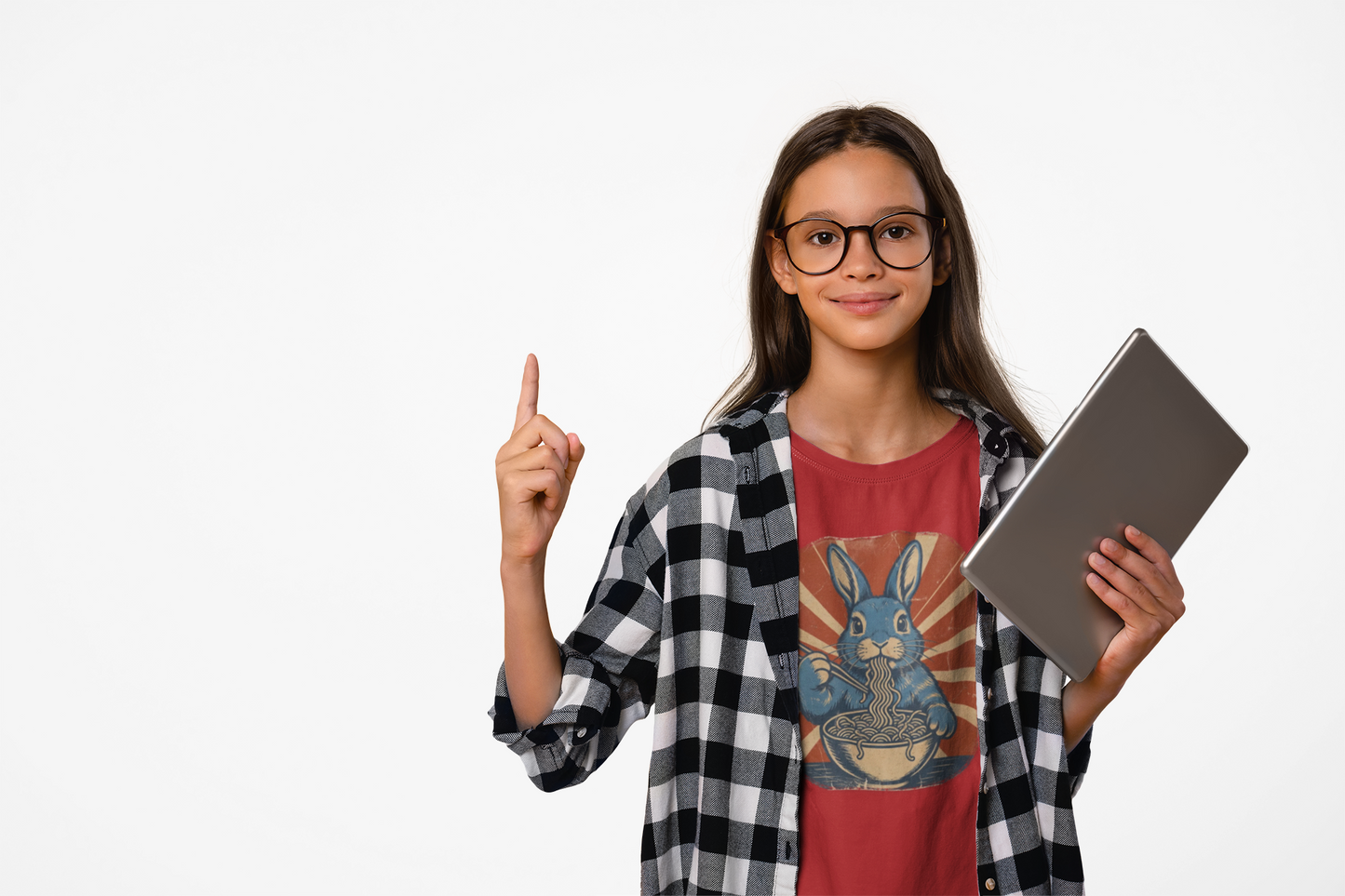 Bunny Eating Ramen Kids Shirt