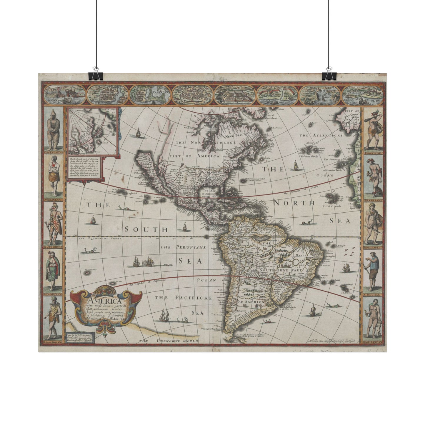 America With Those Known Parts in That Unknowne Worlde - John Speed (1626)