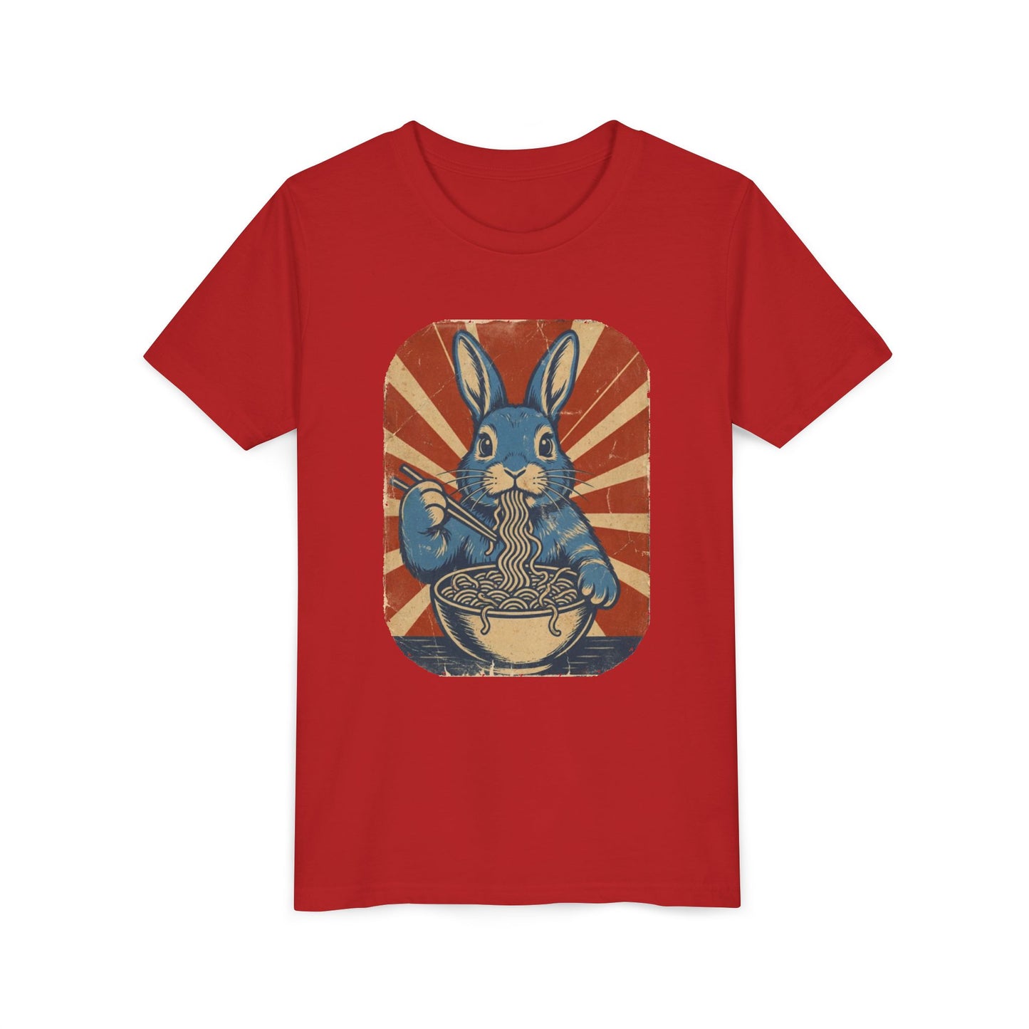Bunny Eating Ramen Kids Shirt